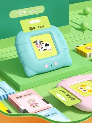Card-inserting early childhood education machine
