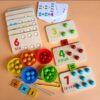 1-10 number recognition enlightenment board bead clip game