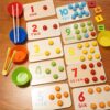 1-10 number recognition enlightenment board bead clip game