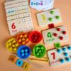 1-10 number recognition enlightenment board bead clip game