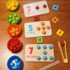 1-10 number recognition enlightenment board bead clip game
